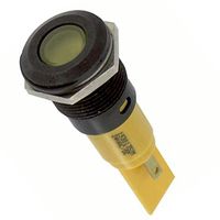 CML INNOVATIVE TECHNOLOGIES 19380252M LED Panel Mount Indicator, Yellow, 12 V, 16 mm, 16 mA, 1 cd, IP67