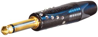 NEUTRIK NP2X-B-CRYSTAL Phone Audio Connector, Professional, 2 Contacts, Plug, 1/4 ", Cable Mount, Gold Plated Contacts