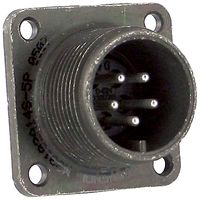 AMPHENOL INDUSTRIAL MS3102A14S-5P Circular Connector, MIL-DTL-5015 Series, MS3102 Series, Box Mount Receptacle, 5 Contacts