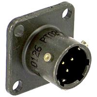 AMPHENOL INDUSTRIAL PT02A8-3P Circular Connector, PT Series, MIL-DTL-26482 Series I, Box Mount Receptacle, 3 Contacts, Solder Pin