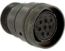 AMPHENOL INDUSTRIAL PT06A16-8S Circular Connector, PT Series, MIL-DTL-26482 Series I, Straight Plug, 8 Contacts, Solder Socket