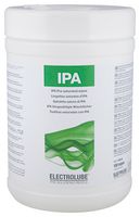 ELECTROLUBE IPA100 Cleaning Wipes, General Purpose, Lint Free, Polyviscous, Pack of 100