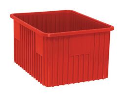 QUANTUM STORAGE DG93120RD Storage Bin, Red, 12 " x 22.5 " x 17.5 "