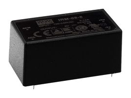 MEAN WELL IRM-05-15 AC/DC PCB Mount Power Supply (PSU), ITE, 1 Output, 5 W, 15 V, 330 mA