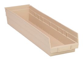 QUANTUM STORAGE QSB106IV Storage Bin, Ivory, 4 " x 23.625 " x 6.625 "