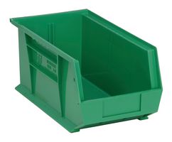 QUANTUM STORAGE QUS240GN Storage Bin, Green, 7 " X 8.25 " X 14.75 "