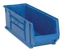 QUANTUM STORAGE QUS973BL Storage Bin, Blue, 10 " X 11 " X 29.875 "