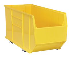 QUANTUM STORAGE QUS994MOBYL Storage Bin, Yellow, 17.5 " X 16.5 " X 35.875 "