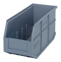 QUANTUM STORAGE SSB441GY Storage Bin, Grey, 7 " x 14 " x 6 "