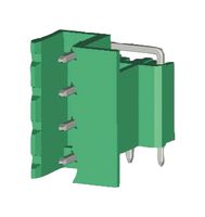 AMPHENOL ANYTEK EU0470500000G Terminal Block, Header, 5 mm, 4 Positions, 20 A, 300 V, Through Hole Right Angle