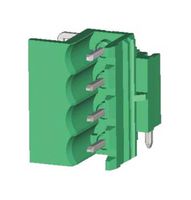 AMPHENOL ANYTEK EU0470510000G Terminal Block, Header, 5 mm, 4 Positions, 20 A, 300 V, Through Hole Right Angle