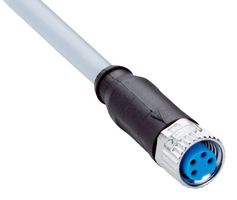 SICK YF8U14-060VA3XLEAX Sensor Cable, A Coded, M8 Receptacle, Free End, 4 Positions, 6 m, 19.7 ft