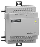 CROUZET MXS16D1 Digital Expansion Module, 8 Input, 8 Output Solid State, 24VAC, DIN Rail, Millenium MXS Series