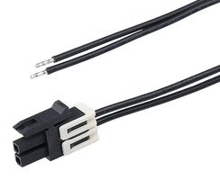 MOLEX 228364-1023 Cable Assembly, Micro-Fit+ Receptacle to Free End, 2 Positions, 3 mm, 2 Row, 300 mm, 11.8 "
