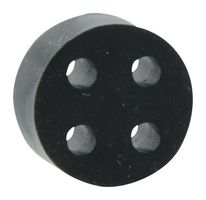 AMPHENOL INDUSTRIAL AIO-MMSCS-039AC Multihole Seal, 4 Cores, Black, Chloroprene, 0.9" Dia x 0.48" H, Cable Gland, GuardXcel Series