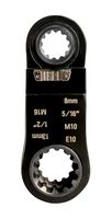 JONARD TOOLS PRW-813 Pocket Ratchet Wrench, 1/2" & 5/16", 2" L, Black, Carbon Steel