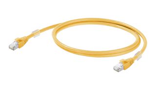WEIDMULLER 1251580100 Ethernet Cable, Cat6a, RJ45 Plug to RJ45 Plug, SFTP (Screened Foiled Twisted Pair), Yellow, 10 m