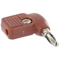 ABBATRON HH SMITH 255-102 Banana Test Connector, Plug, Cable Mount, 10 A, 1 kV, Nickel Plated Contacts, Red