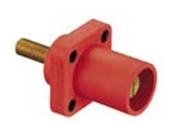 HUBBELL WIRING DEVICES HBLMRSBK High Power Connector, Plug, 600 VAC, 400 A, Panel Mount, Screw