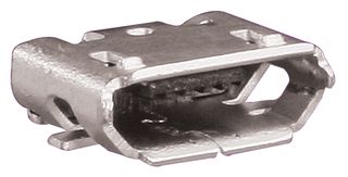 MOLEX 47589-0001 USB Connector, Micro USB Type AB, USB 2.0, Receptacle, 5 Positions, Surface Mount, Right Angle