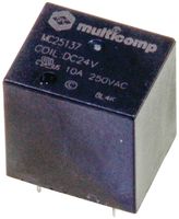 MULTICOMP PRO MC25137 Power Relay, SPDT, 24 VDC, 10 A, MC25 Series, Through Hole