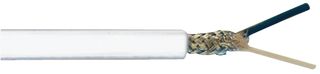ALPHA WIRE 7622 WH001 Multiconductor Cable, Shielded, 2 Conductor, 24 AWG, 1000 ft, 304.8 m