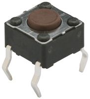 MULTICOMP PRO MC32861 Tactile Switch, MCDTS-6 Series, Top Actuated, Through Hole, Round Button, 160 gf, 50mA at 12VDC