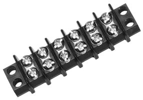 MARATHON SPECIAL PRODUCTS 602GP 03 Panel Mount Barrier Terminal Block, 2 Row, 3 Positions, 14 AWG, 12 AWG, 14.3 mm, 30 A