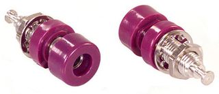 POMONA 1581-7 Banana Jack, Panel Mount, Tin-Plated, Violet