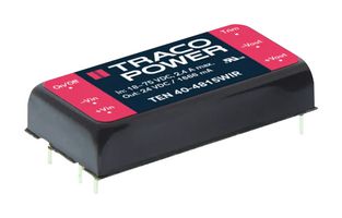 TRACO POWER TEN 40-4811WIR Isolated Through Hole DC/DC Converter, Railway, DIP, 4:1, 40 W, 1 Output, 5 V