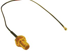 MULTICOMP PRO R-132G7210150CD RF / Coaxial Cable Assembly, 5.9 ", 150 mm, 1.37mm, U.FL Right Angle Plug, SMA Bulkhead Jack