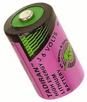 TADIRAN BATTERIES TL-5101/PT Battery, 3.6 V, 1/2AA, Lithium, 950 mAh, Solder Tab, 1