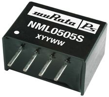 MURATA POWER SOLUTIONS NML0509SC Isolated Through Hole DC/DC Converter, ITE, SIP, 1:1, 2 W, 1 Output, 9 V