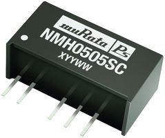 MURATA POWER SOLUTIONS NMH0509SC Isolated Through Hole DC/DC Converter, 1kV Isolation, 1:1, 2 W, 2 Output, 9 V, 111 mA