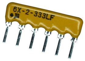 BOURNS 4606X-102-333LF Fixed Network Resistor, Bussed, 33 kohm, Isolated, 3 Resistors, SIP, PC Pin, ± 2%