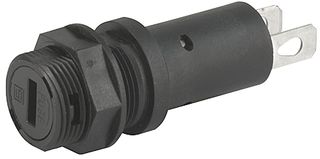 SCHURTER 3101.0020 Fuseholder, Panel Mount, Rear Side, 250V, 10A, 5 x 20mm, Solder, Slotted Cap, IP40, PC2