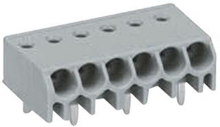WAGO 744-203 Wire-To-Board Terminal Block, 3.5 mm, 3 Positions, 20 AWG, 16 AWG, 1.5 mm², Clamp