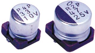 NICHICON UWG1C220MCL1GB SMD Aluminum Electrolytic Capacitor, Radial Can - SMD, 22 µF, 16 V, 2000 hours @ 85°C, Polar