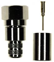 AMPHENOL RF 222123 RF / Coaxial Connector, F Coaxial, Straight Plug, Crimp, 75 ohm, RG6, Brass