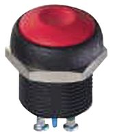 APEM IRR3V262000 Industrial Pushbutton Switch, IR Series, 16.2 mm, SPST-NO, Momentary, Round, Red