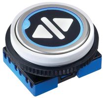 APEM LPI5424G1K15714 Pushbutton Switch, LPI Series, 38.1 mm, SPST-NO, SPST-NC, Momentary, Round Flush, White
