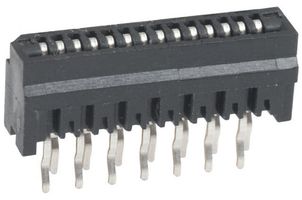 AMPHENOL COMMUNICATIONS SOLUTIONS HLW14S-2C7LF FFC / FPC Board Connector, 1 mm, 14 Contacts, Receptacle, FCI HLW-S Series, Through Hole
