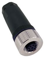 NORCOMP 858FA08-203RAU1 Sensor Connector, VULCON Series, M12, Female, 8 Positions, Screw Socket, Straight Cable Mount