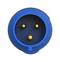 AMPHENOL SINE/TUCHEL 2CMA101975R1000 Power Entry Connector, 32 A, 250 V, Cable Mount, Plug, 2P+E, Blue