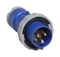AMPHENOL SINE/TUCHEL 2CMA166722R1000 Power Entry Connector, 32 A, 250 V, Cable Mount, Plug, 2P+E, Blue
