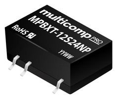 MULTICOMP PRO MPBXT-12S24NP Isolated Surface Mount DC/DC Converter, ITE & Industrial, Surface Mount DIP, 1 W, 1 Output, 24 V