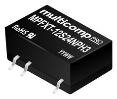 MULTICOMP PRO MPFXT-12S24NPH3 Isolated Surface Mount DC/DC Converter, ITE & Industrial, Surface Mount DIP, 1 W, 1 Output, 24 V