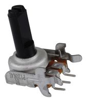 TT ELECTRONICS / BI TECHNOLOGIES P120K-F20BR5K Rotary Potentiometer, Conductive Plastic, 5 kohm, 1 Turns, Linear, 50 mW, ± 20%, P120 Series