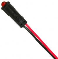 LUMEX SSI-LXH600SID-150 LED Panel Mount Indicator, QuasarBrite, Red, 2 VDC, 6.35 mm, 20 mA, 100 mcd, Not Rated