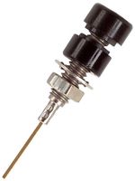 POMONA 4773-0 Test Connector, Tip Jack, 2mm Standard Tip Plug, 1.5 kV, 3 A, Black
